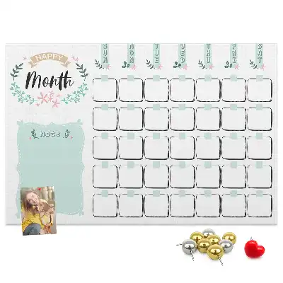 Printed Cork Monthly Planner Memo Board