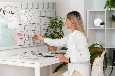 Printed Cork Monthly Planner Memo Board