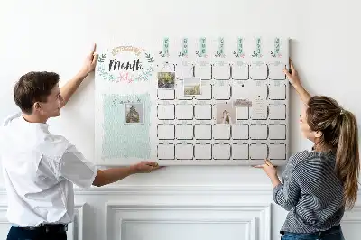 Printed Cork Monthly Planner Memo Board
