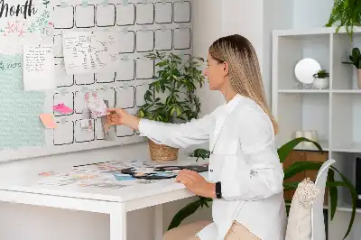 Printed Cork Monthly Planner Memo Board