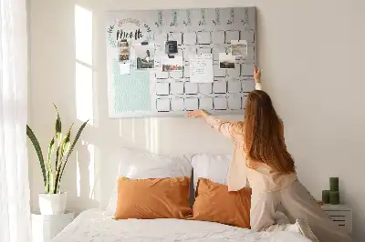 Printed Cork Monthly Planner Memo Board