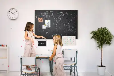 Cork memo board World map countries