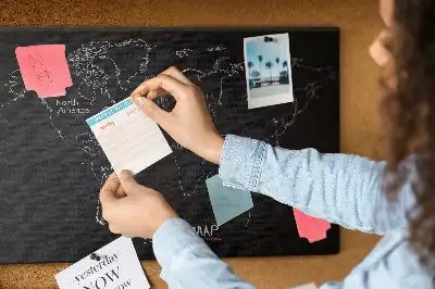 World map cork memo board