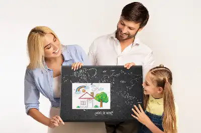 Cork memo board World map countries