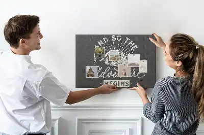 Printed Cork Memo Board Adventure quote