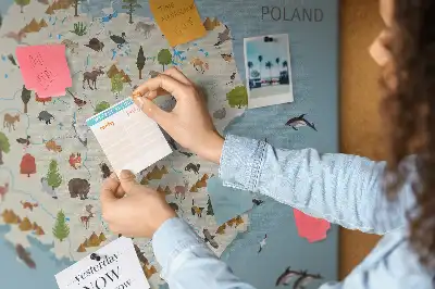 Printed Poland Animal Map Cork Board