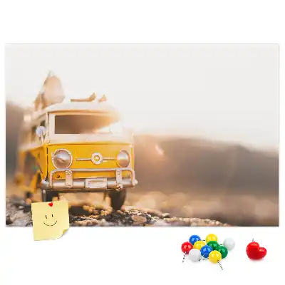 Printed Cork Memo Board Car vacation