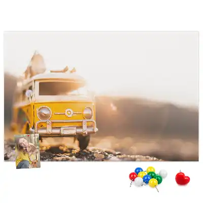 Printed Cork Memo Board Car vacation