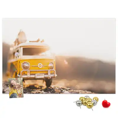 Printed Cork Memo Board Car vacation