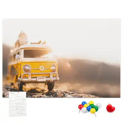 Printed Cork Memo Board Car vacation