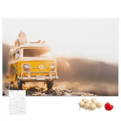 Printed Cork Memo Board Car vacation