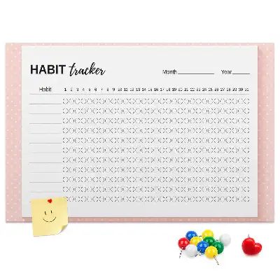 Cork memo board Habit tracker