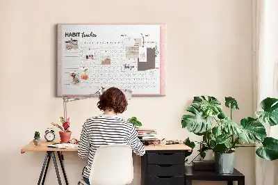 Cork Memo Board and Habit Tracker