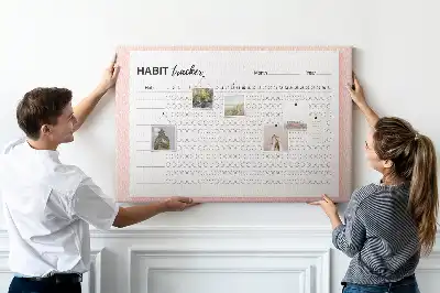 Cork Memo Board and Habit Tracker
