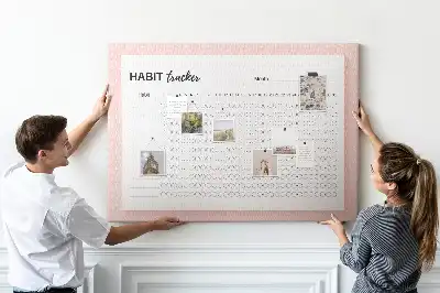 Cork Memo Board and Habit Tracker