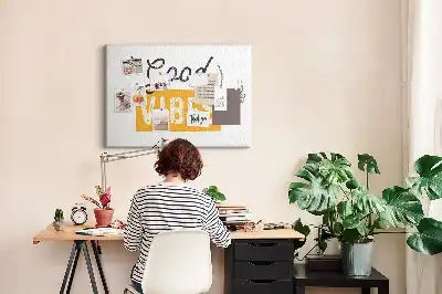 Printed Cork Memo Board Inspirational sentence