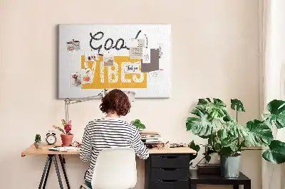 Printed Cork Memo Board Inspirational sentence