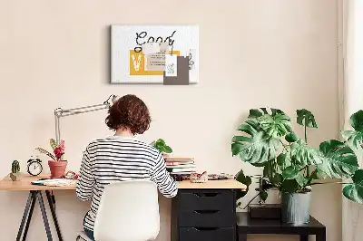 Printed Cork Memo Board Inspirational sentence