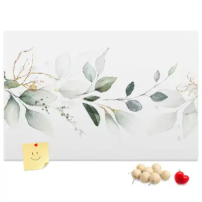 Abstract leaves cork memo board