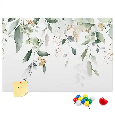 Printed Cork Board Leaves nature plants