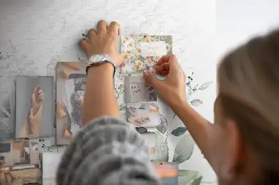 Printed Cork Memo Board with Leaf Pattern