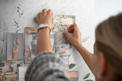 Printed Cork Memo Board with Leaf Pattern