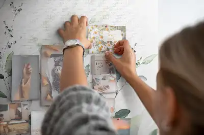 Printed Cork Memo Board with Leaf Pattern