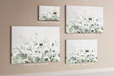 Printed Cork Memo Board with Leaf Pattern