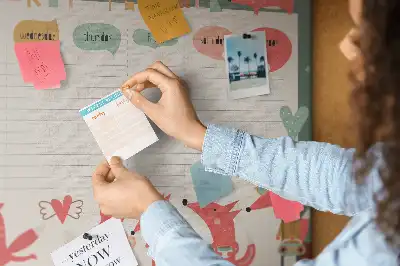 Printed Cork Weekly Planner Board for Kids