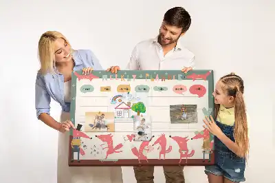 Printed Cork Weekly Planner Board for Kids