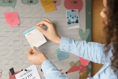 Printed Cork Weekly Planner Board for Kids