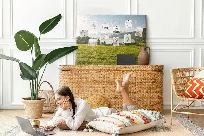 Printed Cork Memo Board Mountains field