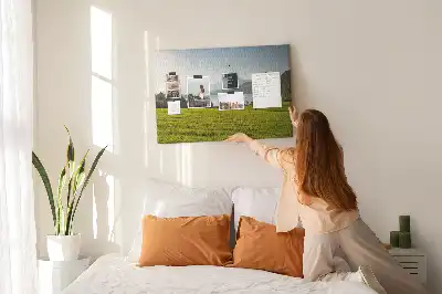 Mountains Field Printed Cork Memo Board