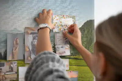 Printed Cork Memo Board Mountains field