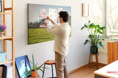 Printed Cork Memo Board Mountains field