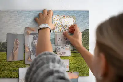 Printed Cork Memo Board Mountains field