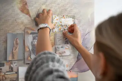 Watercolor plants cork memo board