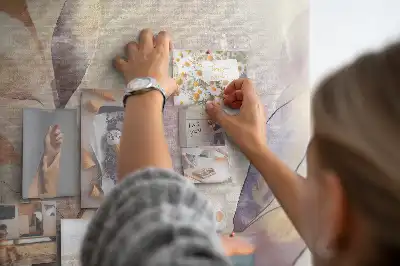 Watercolor plants cork memo board