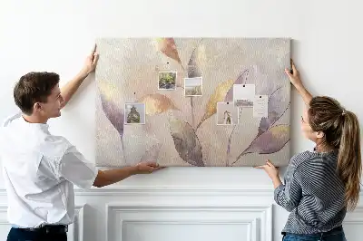 Watercolor plants cork memo board