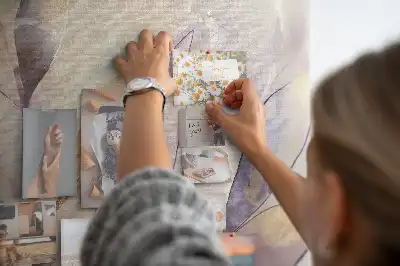 Watercolor plants cork memo board