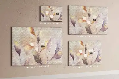 Watercolor plants cork memo board