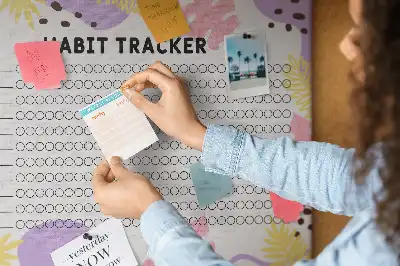 Printed Cork Board Habit tracker