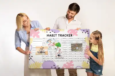 Printed Cork Board Habit tracker