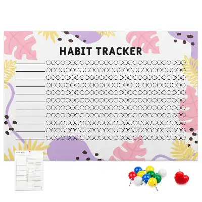 Printed Cork Board Habit tracker