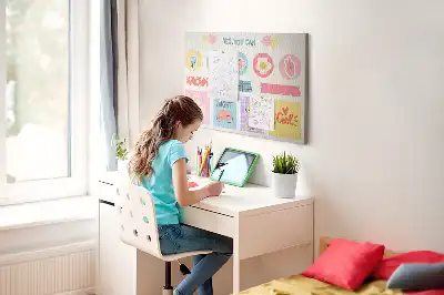 Cork memo board School planner