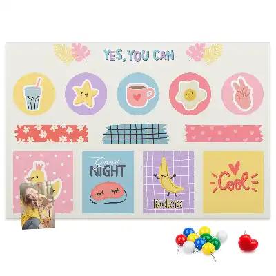 Cork memo board School planner