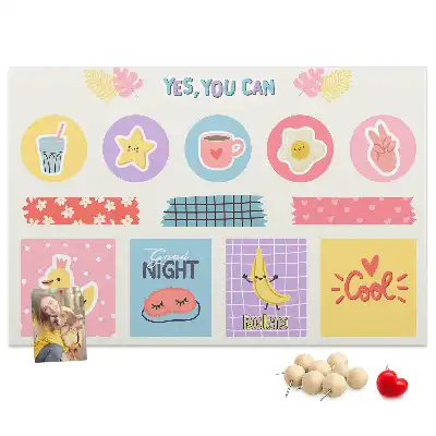 Cork memo board School planner