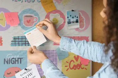 Cork memo board School planner