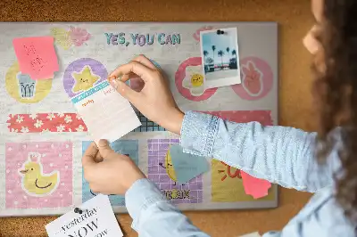 Cork memo board School planner