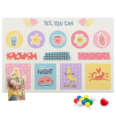 Cork memo board School planner